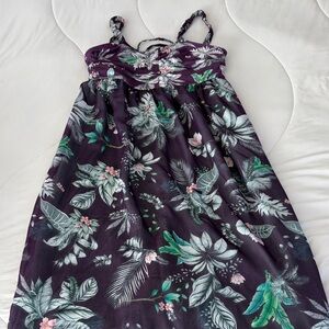 Agua Bendita Purple Floral Dress